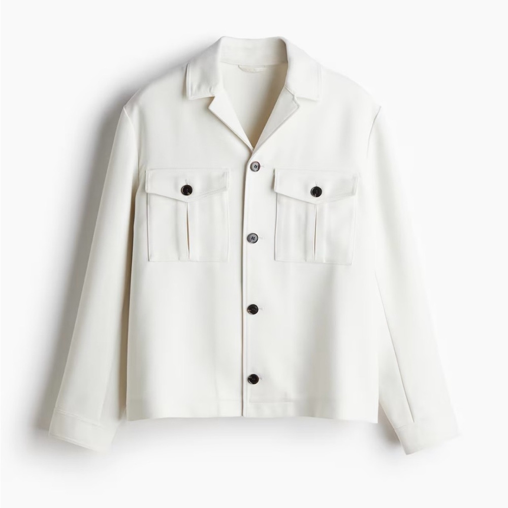 H&M Off-White Utility Shirt Jacket
